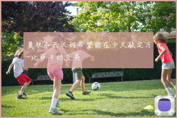 曼联和西汉姆希望能在今天敲定万-比萨卡的交易
