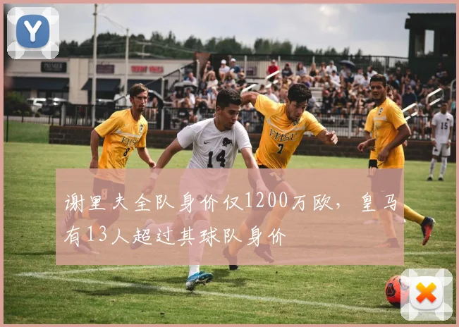 谢里夫全队身价仅1200万欧，皇马有13人超过其球队身价